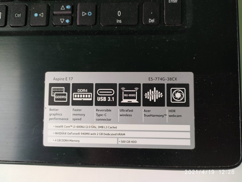 ремонт Acer E5-774G-38CX