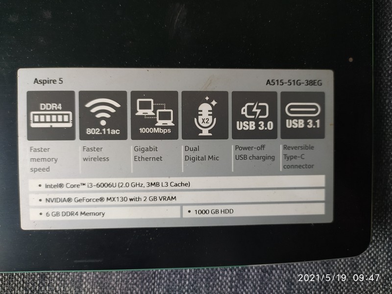 ремонт Acer Aspire A515