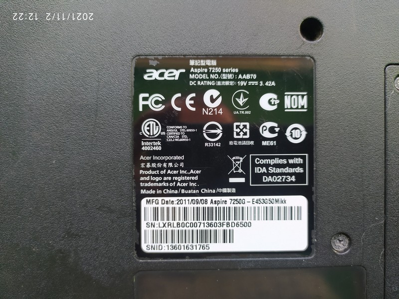 ноутбук Acer Aspire 7250G-E453G 50Mikk