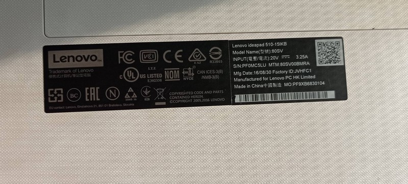 ремонт Lenovo ideapad 510-15IKB ремонт Lenovo ideapad 510-15IKB