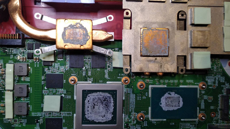 термопаста на процесорі в ноутбуці MSI-NL Eindhoven 5706 5602 ER Son